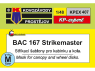KP Model Kpex407 Masque Masque BAC 167 Strikemaster 1/48