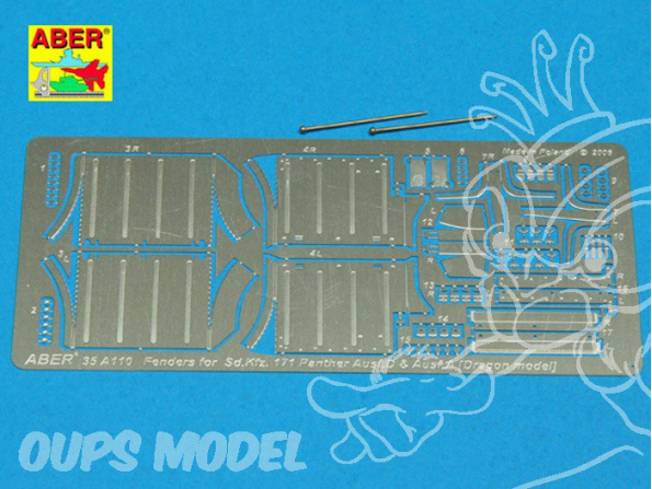 Aber 35A110 Ailes avant pour Panther Ausf. A/D 1/35