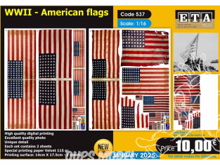 ETA diorama 537 Drapeaux américains WWII 1/16