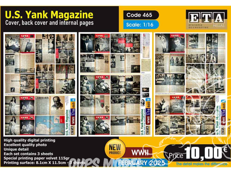 ETA diorama 465 U.S. Yank magazine 1/16