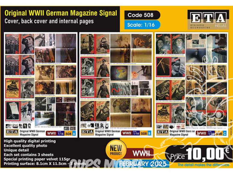 ETA diorama 508 WWII German mazagine Signal 1/16