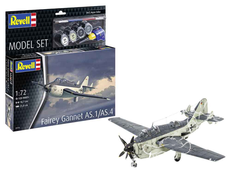 Revell maquette avion 63775 Model Set Fairey Gannet AS.1/AS.4 Maquette Revell avec accessoires de base 1/72