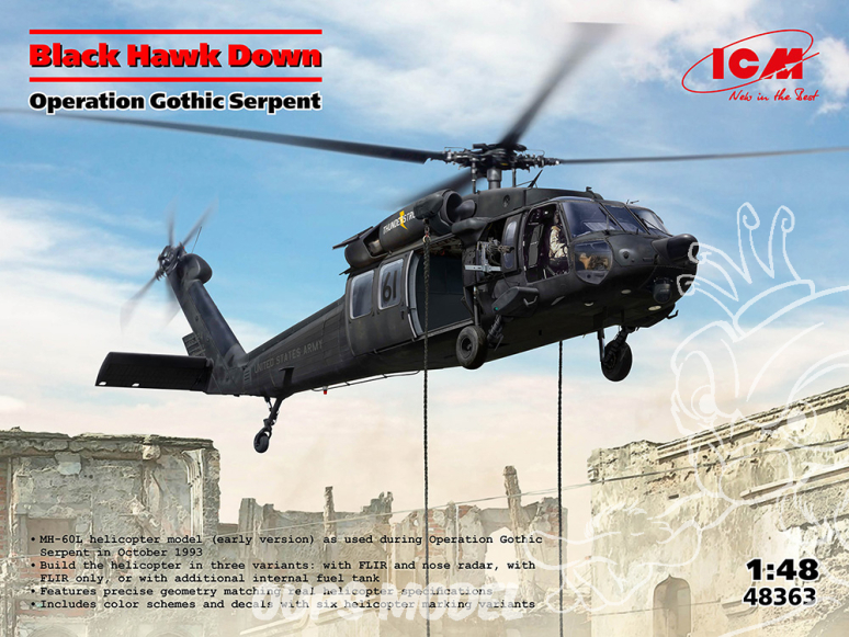 Icm maquette helicoptére 48363 La chute du faucon noir 1/48