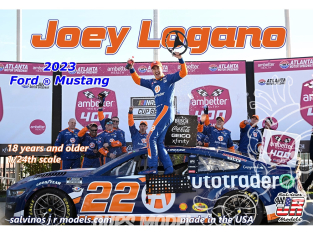 JR Models maquette voiture PF2023JLA Joey Logano 2023 Ford Mustang Race Winner Autotrader 1/25
