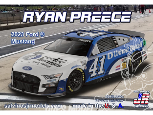 JR Models maquette voiture SHF2023RPP Ryan Preece 2023 Ford Mustang 1/25