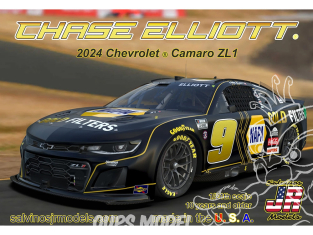JR Models maquette voiture HMC2024CES Chase Elliott N°9 2024 Chevy Camaro Napa Gold 1/25