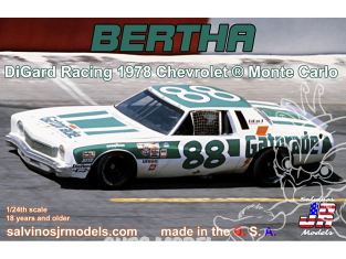 JR Models maquette voiture DIMC1978P BERTHA 1978 DiGard Racing Chevy Monte Carlo 1/25