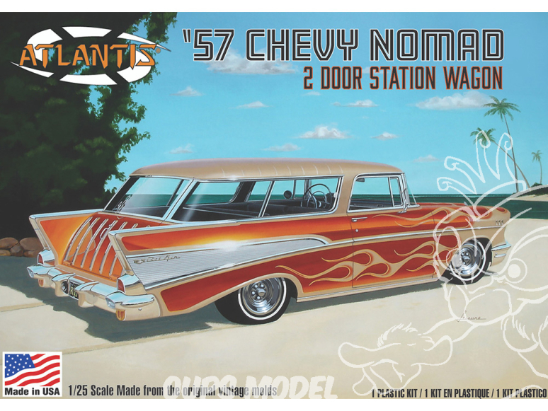 Atlantis maquette voiture H1260 1957 Chevy Nomad 1/24