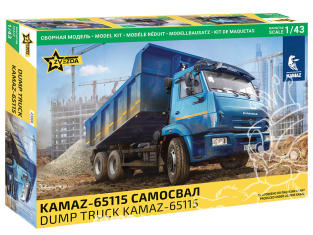 Zvezda maquette plastique 43006 Camion à benne basculante KAMAZ-65115 1/43