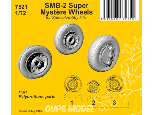 CMK kit resine 7521 Roues SMB-2 Super Mystère pour kits Special Hobby1/72