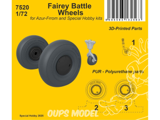 CMK kit resine 7520 Roues Fairey Battle pour kits Azur-From et Special Hobby 1/72
