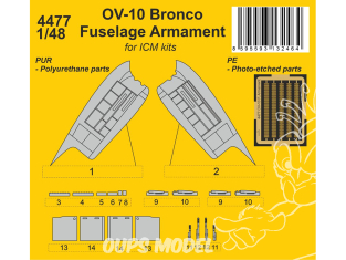 CMK 4477 Armement du fuselage du OV-10 Bronco kit ICM 1/48