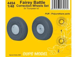 CMK 4494 Jeu de roues de correction Fairey Battle pour kit Trumpeter 1/48