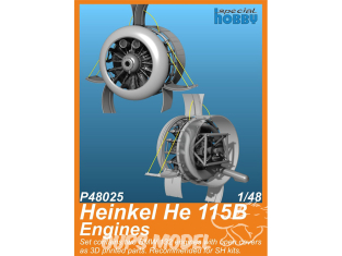 CMK P48025 Moteurs Heinkel He 115B pour kits Special Hobby 1/48