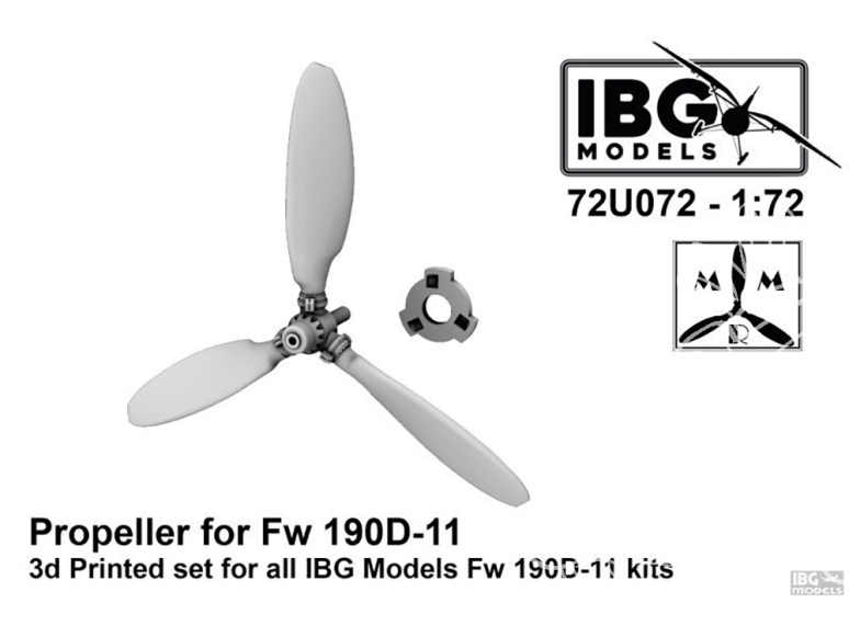 IBG maquette Avion 72U072 Hélice pour FW 190D-11 pour IBG 1/72