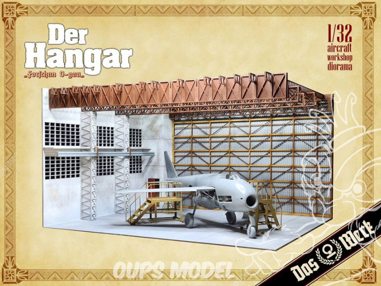 DAS WERK maquette avion DWA032 Le Hangar diorama d'atelier d'avions 1/32