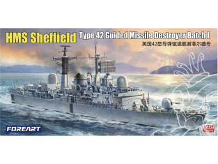 ForeArt maquette bateau 3001 Destroyer lance-missiles HMS Sheffield Type 42, lot I 1/350