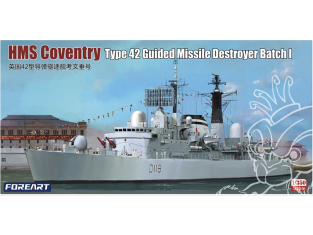 ForeArt maquette bateau 3002 Destroyer lance-missiles HMS Coventry Type 42, lot I 1/350
