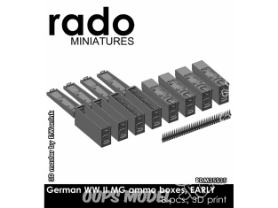 Rado miniatures accessoire RDM35S35 Caisses de munitions Allemandes MG WWII Early x8 1/35