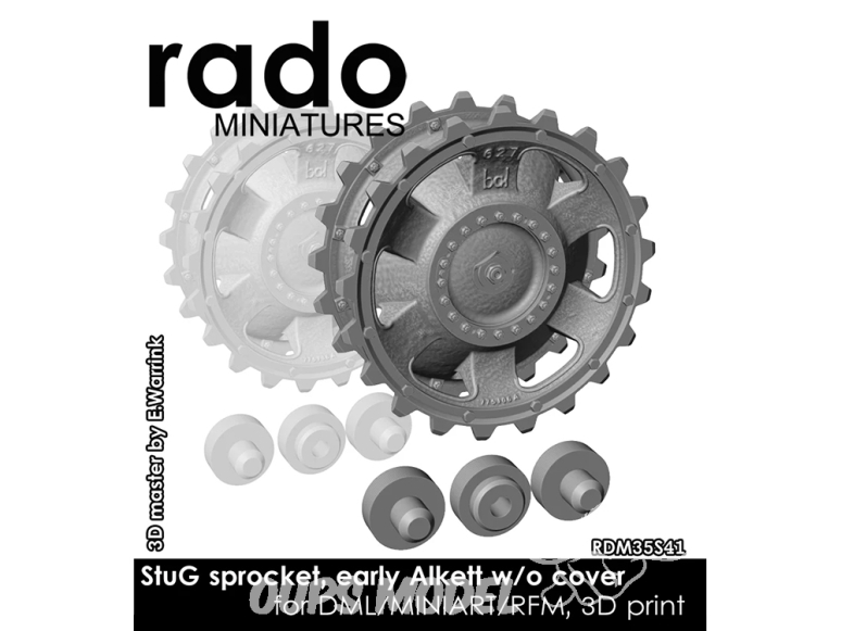 Rado miniatures accessoire RDM35S41 Barbotin StuG Early DML / Mini Art / Rye Field Model 1/35