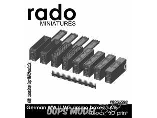 Rado miniatures accessoire RDM35S36 Caisses de munitions Allemandes MG WWII Late x8 1/35
