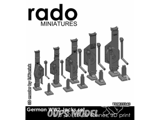 Rado miniatures accessoire RDM35S40 Set de crics Allemands 3 - 5 - 10 - 15 - 20 tonnes 1/35