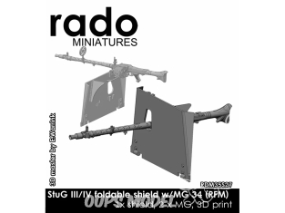 Rado miniatures accessoire RDM35S27 StuG III/IV MG 34 avec bouclier pliable RFM 1/35
