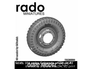 Rado miniatures accessoire RDM35S30 Roues Sd.Kfz. 234 Gelaende (tout terrain) FULDA set 2 1/35