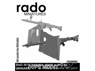Rado miniatures accessoire RDM35S38 StuG III/IV MG42 avec bouclier pliable Mini Art 1/35