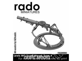 Rado miniatures accessoire RDM35S39 Lewis MG Scarff Mount Type A pour voiture blindée R-R 1/35