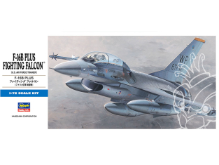 Hasegawa maquette avion 00444 F-16B Plus Fighting Falcon U.S. Air Force avion d'entrainement 1/72