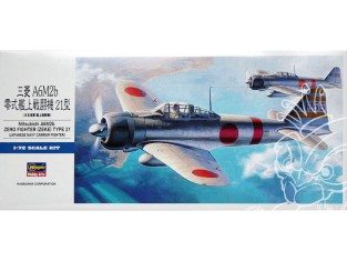 Hasegawa maquette avion 00451 Mitsubishi A6M2b Zero Fighter (ZEKE) Type 21 Chasseur embarqué Marine Japonaise 1/72