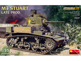 Mini Art maquette militaire 35429 M3 STUART FIN DE PRODUCTION avec KIT INTÉRIEUR 1/35