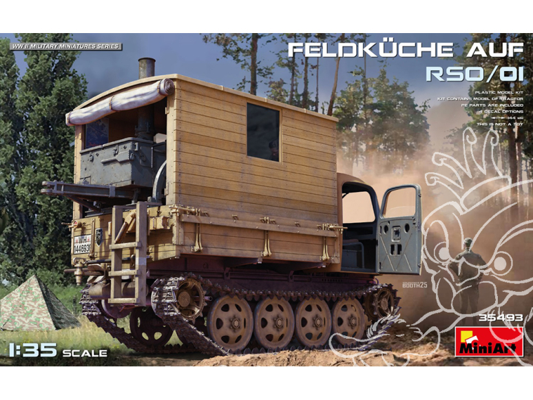 Mini Art maquette militaire 35493 Feldküche Auf RSO/01 1/35