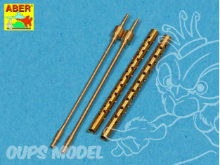 Aber A48013 set de deux futs de canon de 13,2mm japonais type 3 pour Mitsubishi 1/48