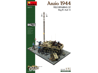 Mini Art maquette militaire 36072 Anzio 1944. Réparation sur le terrain du Stug III. Ausf. G. GRAND ENSEMBLE 1/35