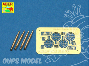 Aber A48008 set de 4 futs de mitrailleuse Oerlikon 20mm Allemand MG FF avec viseurs 1/48