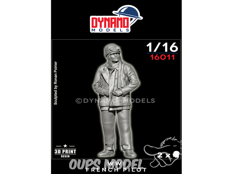 Dynamo models figurine 16011 Pilote Français WWI 1/16