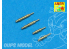 Aber A48003 set de 4 futs de mitrailleuse 7,92mm Allemand MG17 1/48