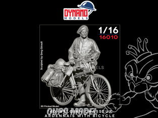 Dynamo models figurine 16010 Chasseur Belge Ardennais avec vélo 1940 1/16