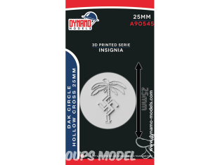 Dynamo models Insigne A90545-25 DAK circle Hollow Cross 25mm