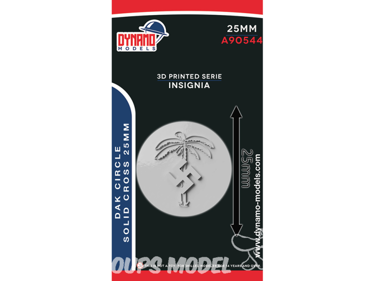 Dynamo models Insigne A90544-25 DAK circle Solid Cross 25mm