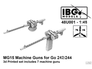 IBG maquette militaire 48U001 Mitrailleuses MG15 pour Gotha 242/244 1/72