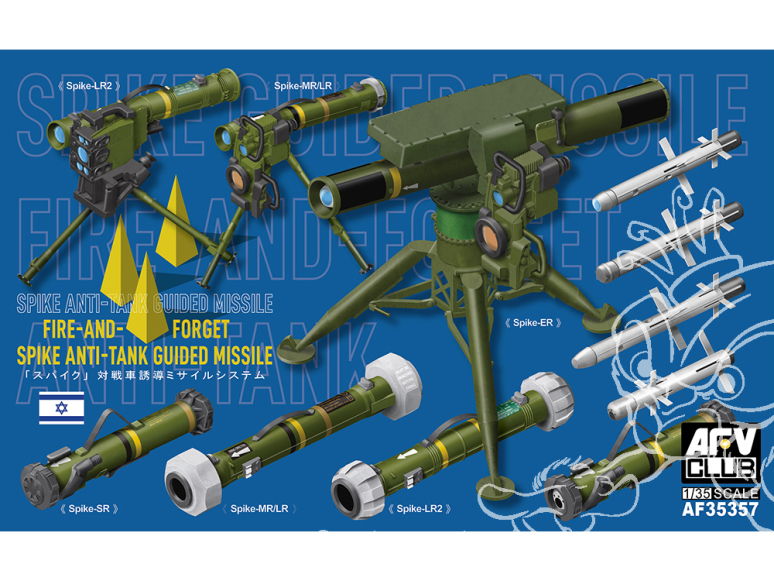 AFV CLUB maquette militaire AG35057 Missile guidé antichar SPIKE FIRE-AND-FORGET 1/35