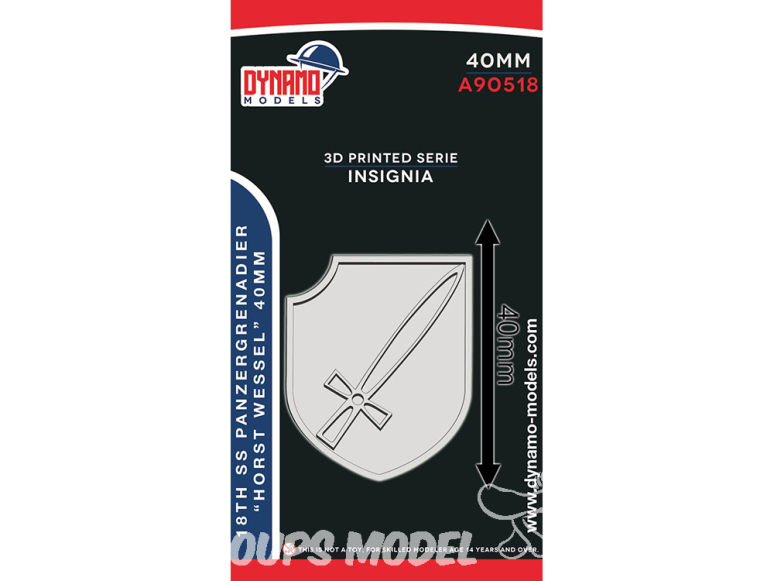 Dynamo models Insigne A90518-40 18th SS Panzergrenadier "Horst Wessel" 40mm