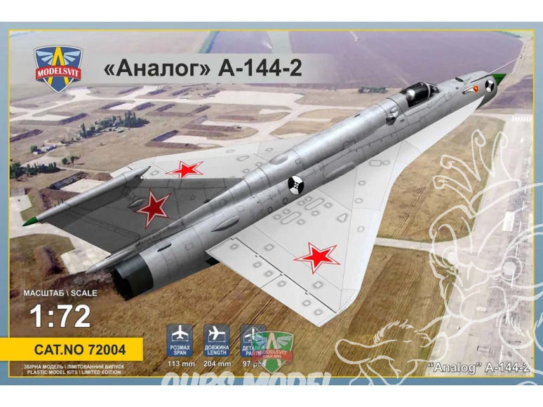 MODELSVIT maquette avion 72004 Analog A-144-2 MiG21 prototype 1/72