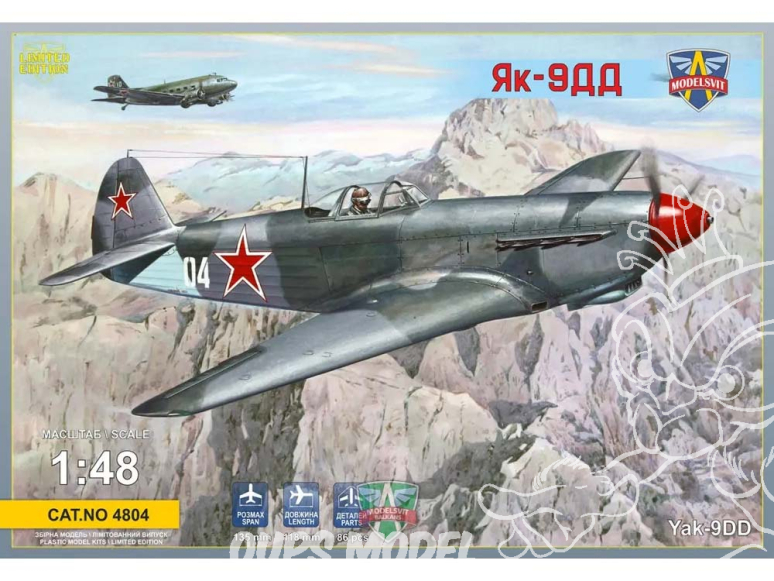 MODELSVIT maquette avion 4804 Yak-9DD Chasseur à longue portée 1/48