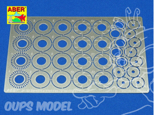 Aber 24023 Set disques de frein ventilés fendu 13mm pour Tamiya Aoshima et Fujimi 1/24