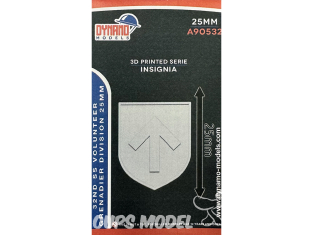 Dynamo models Insigne A90532-25 32nd SS Volunteer Grenadier Division 25mm