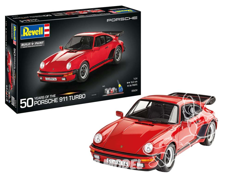 Revell maquette 05634 Gift Set 50 Years of the Porsche 911 Turbo avec accessoires de base 1/24